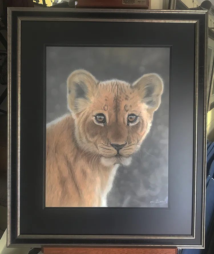 Mounted, framed and now on dispaly in the Studio/Gallery Frame Size 27in x 33in