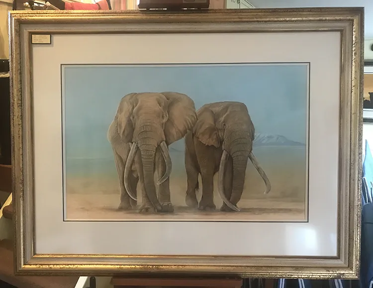 Framed and now on display in the Studio/Gallery Framed size 50in X 39 inches