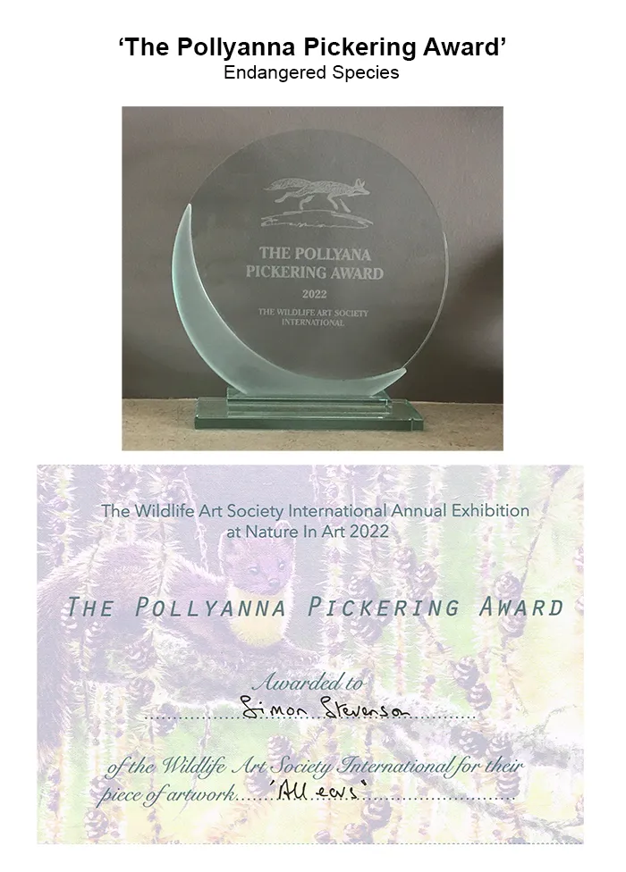 The Pollyanna Pickering award for Endangered Species